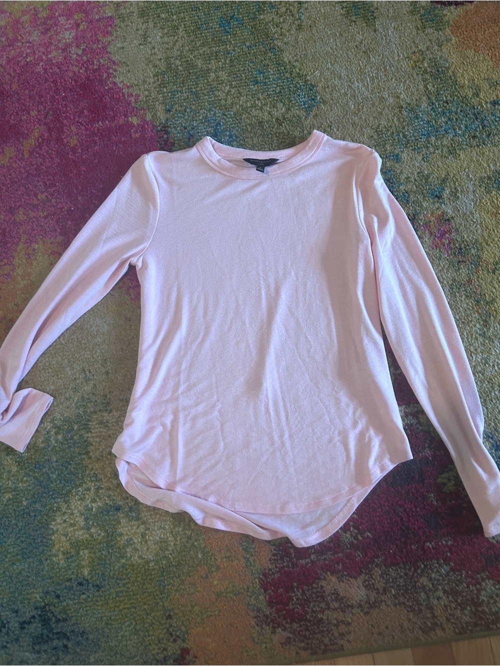 Banana Republic Light Pink Crew Neck Long Sleeve Sweater
